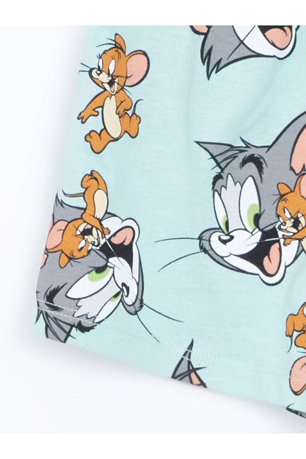 T Baskılı Erkek Bebek Şortlu Pijama Takımı - 6