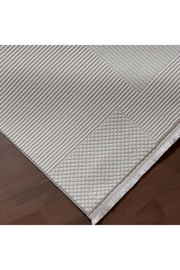 Galata Yumuşak Dokulu Modern Desen Krem Oturma Odası Salon Mutfak Genç Odası Halısı - 5