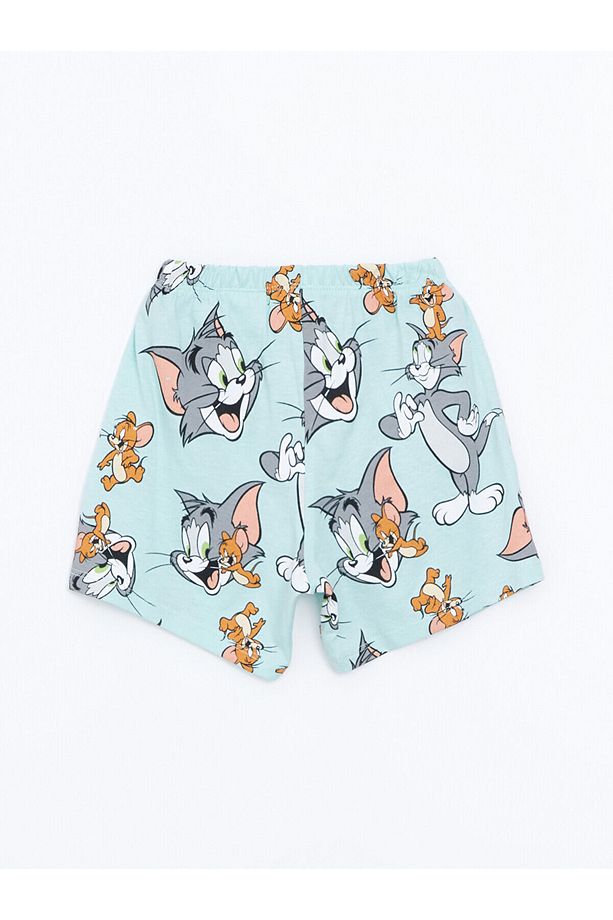 T Baskılı Erkek Bebek Şortlu Pijama Takımı - 7