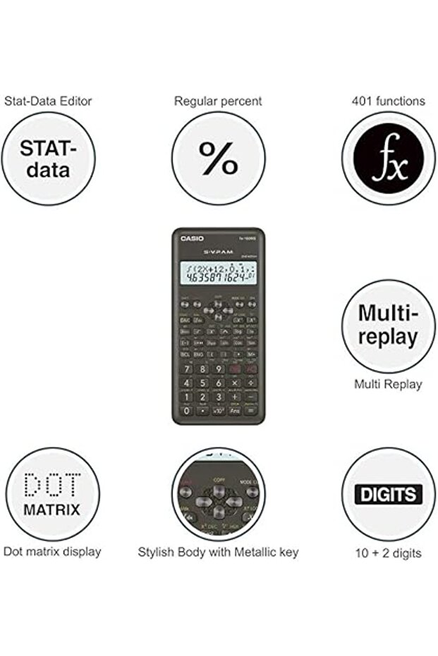 FX-100MS 2nd Gen Non-Programmable Scientific Calculator, 300 Functions - 2