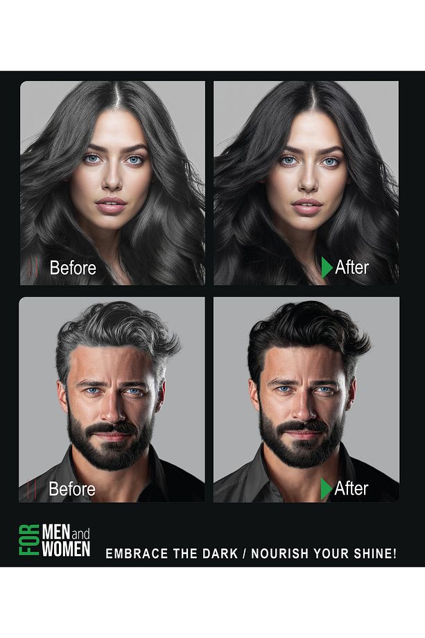 Black Shampoo Color 400ml (ŞAMPUAN BAZLI SAÇ BOYASI) Siyah Şampuan - 3