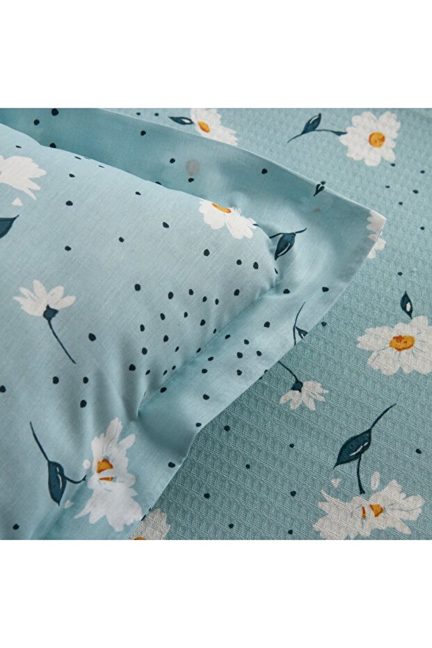 Daisy 100% Baumwolle Einzelbett Piké-Set, Mint - 9
