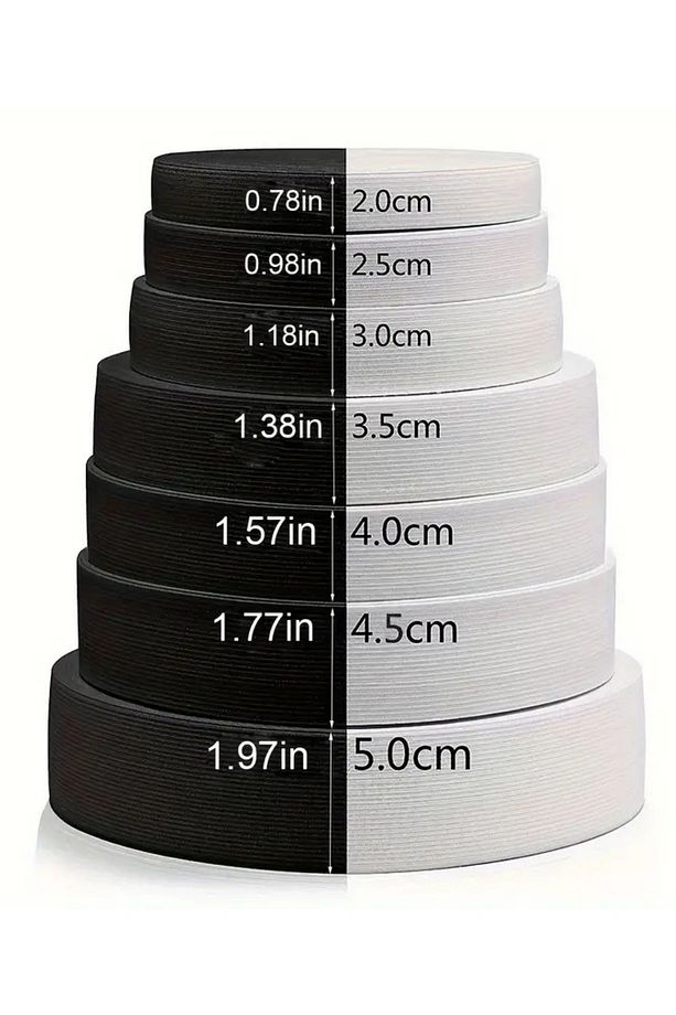 Siyah 1 Cm Eninde 10 Metre Yassı Lastik Bel Paça Lastiği Lateks No:2- Bel Paça Don Lastiği - 2