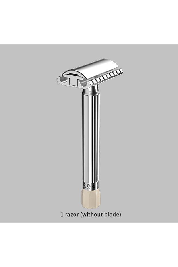 Silver Folding Shaving Safety Double Edge Adjustable Classic Razor Mens Metal Travel Shaver For Husb