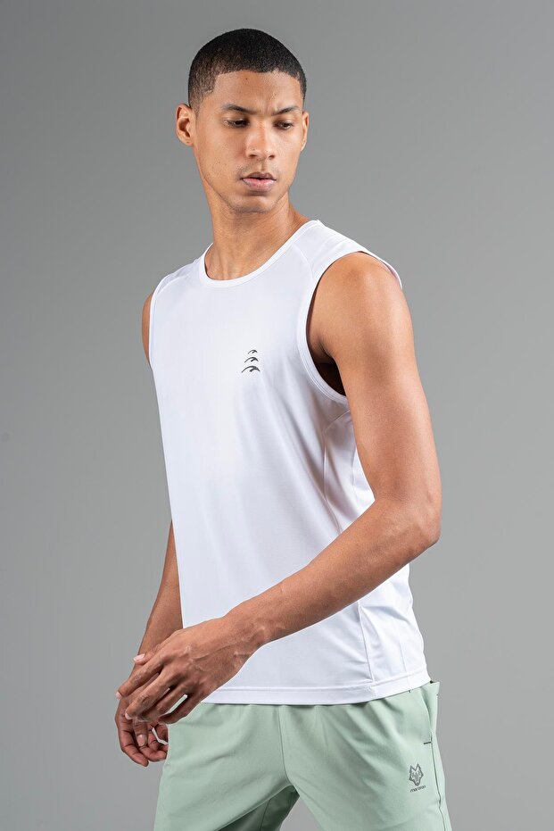 قميص داخلي أبيض للرجال بياقة دائرية عادية - 5