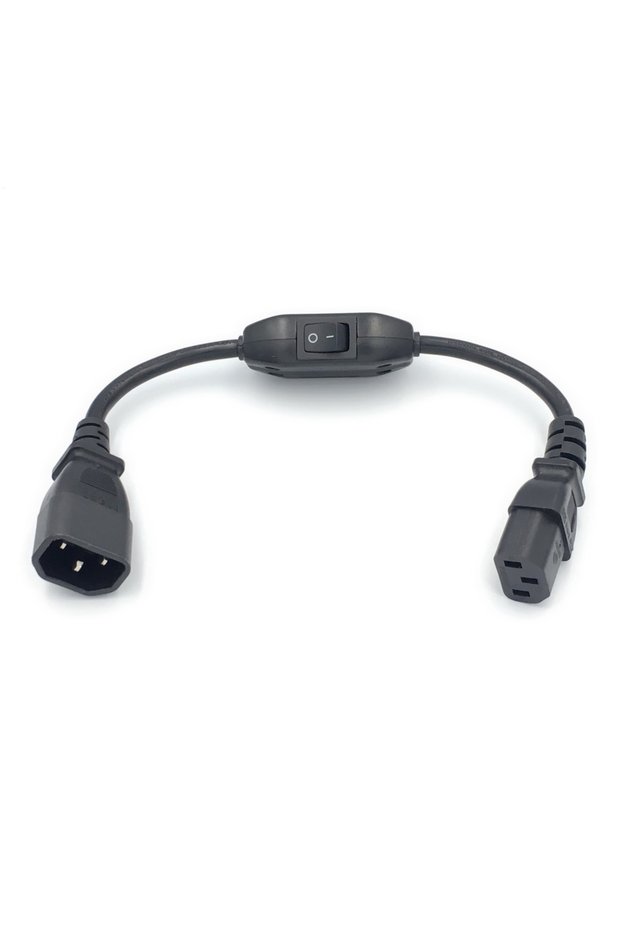 0.3M 0.3M 0.5M C14-C13 Extension Power Cord, IEC 320 C13 Female to C14 Male with 10A On/Off Switch P