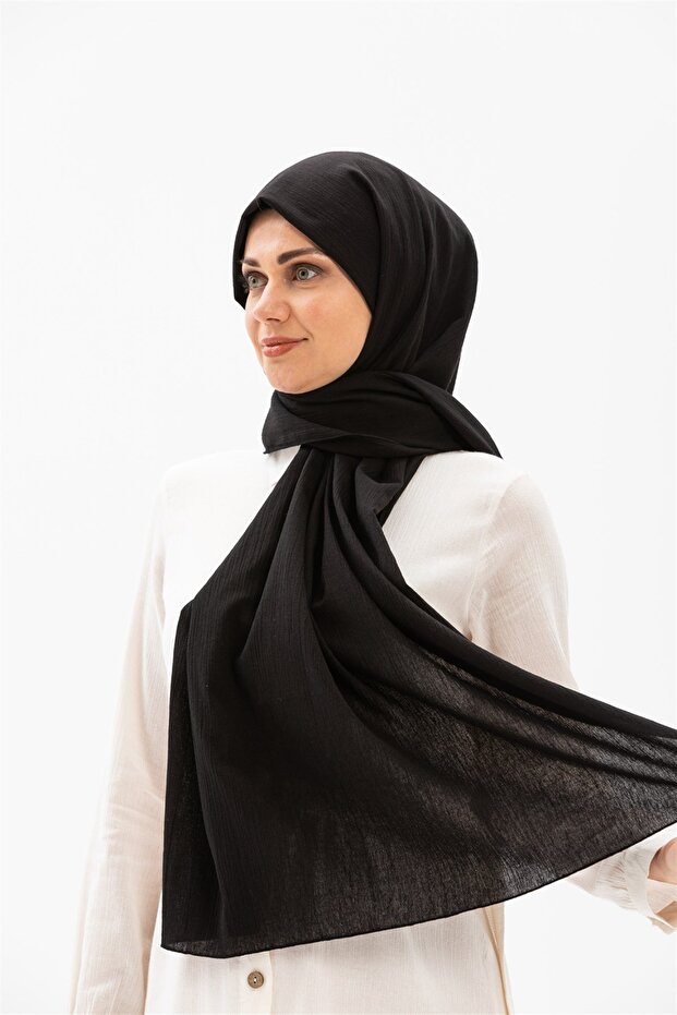 شال قماش شيلي أسود أسود