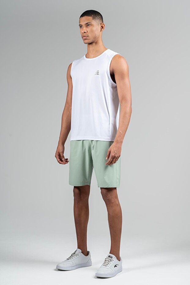 قميص داخلي أبيض للرجال بياقة دائرية عادية - 7