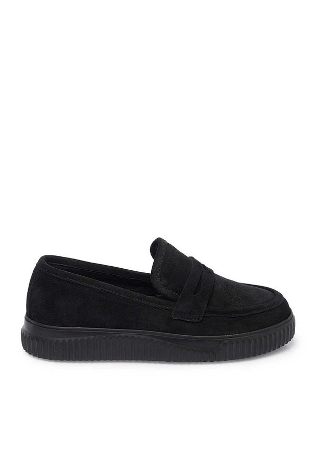 Siyah Hakiki Süet Deri Kadın Loafer - K25ı1ay68023-a01 - 3
