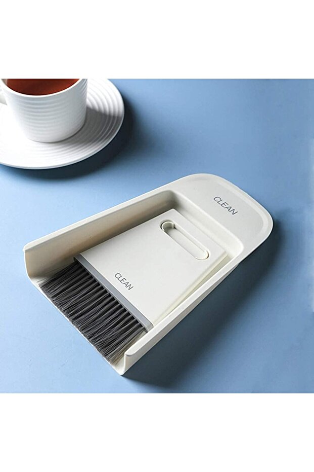 مجموعة فرشاة تنظيف طاولة القهوة باللون الأبيض - 2