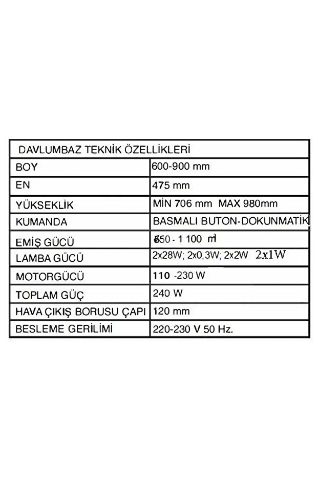 Mod 3000 Siyah Davlumbaz - 6