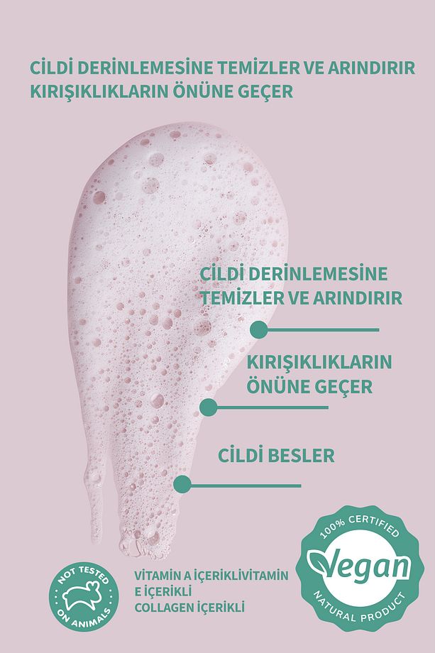 Yıkama Jeli Kuru Ve Karma Ciltler Için - Kolajen Ve Vitamin Içerikli ( Vegan Içerik ) - 200 ml - 2