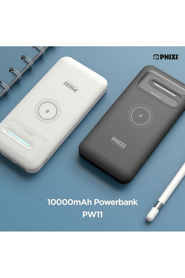Basic Pw11 10000mah 10w Kablosuz Şarj Cihazı - Wireless Powerbank - 2 Usb Port - Led Gösterge - 3