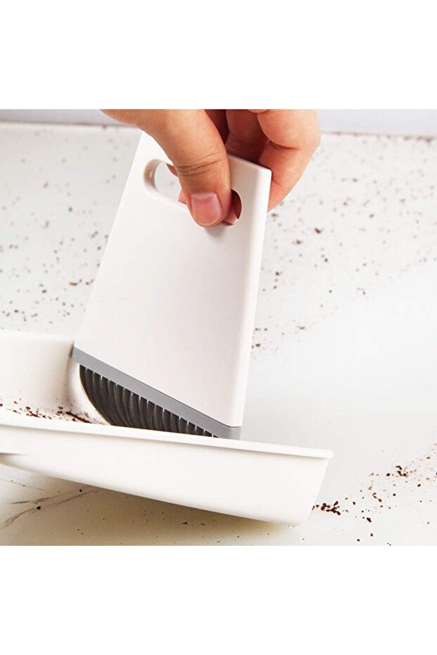 مجموعة فرشاة تنظيف طاولة القهوة باللون الأبيض - 3