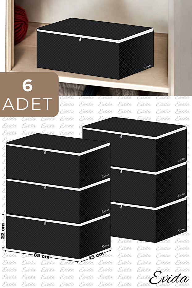 6 قطع - سرير أريكة وسرير إضافي كبير الحجم من Durabalik، أسود - 1