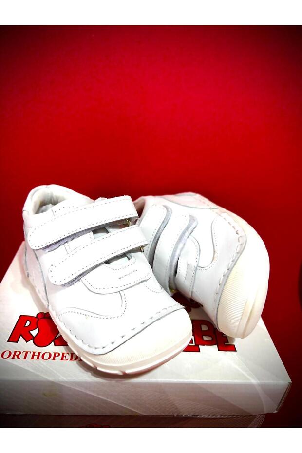 Genuine Leather Oscar Luca Cream Orthopedic Baby Kids Walking Shoes