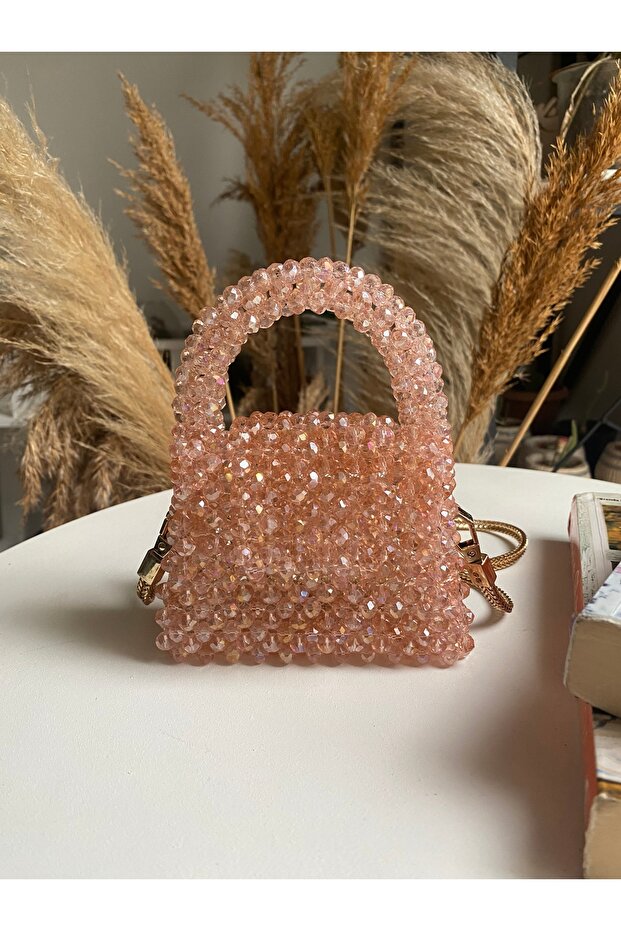 Stone Beaded Cross Mini Bag - 1