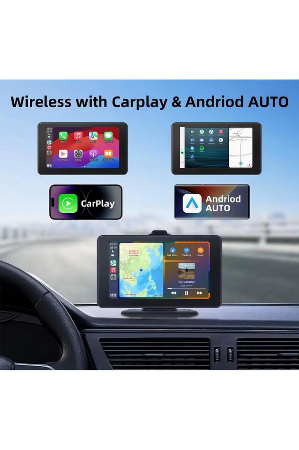 Stonex Aks-702 Kablosuz Carplay Android Auto tak çalıştır 7İnç Çift Kameralı kayıt yapar Multimedya - 4
