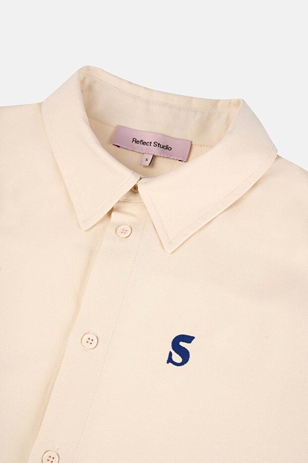 Socrates Logo Gömlek - Ekru - 1