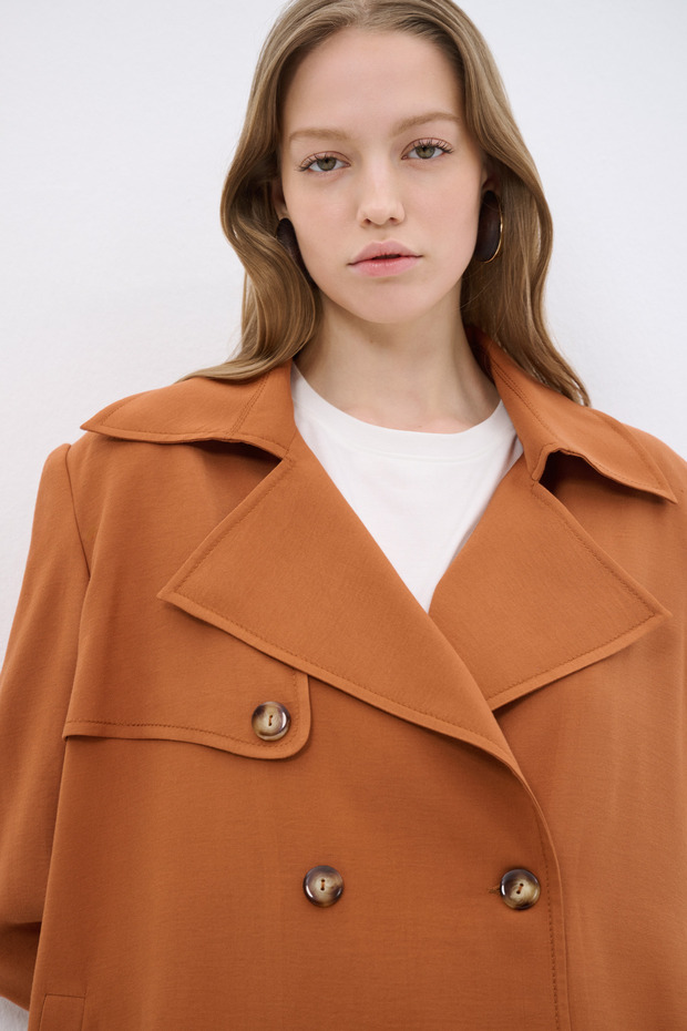 Nakışlı Düğmeli Ceket - 5