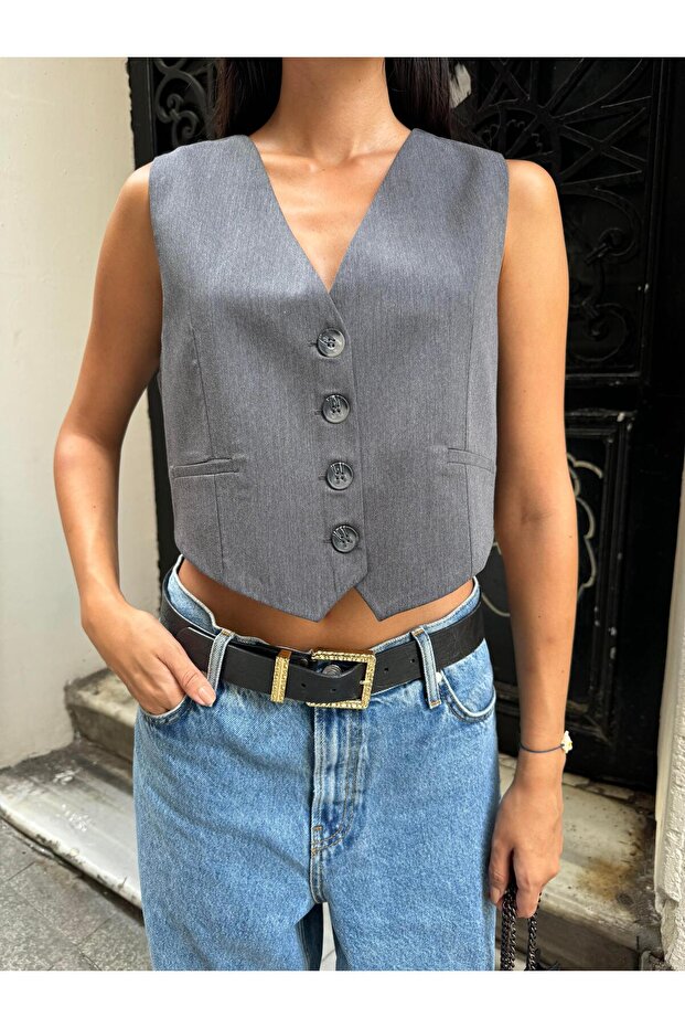 Anthracite Polyviscon Vest 28022 - 3