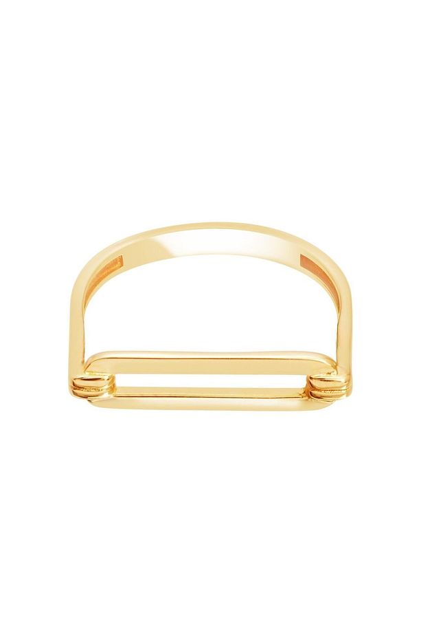 14 Ayar Sarı Altın Trend Minimal Yüzük - 2