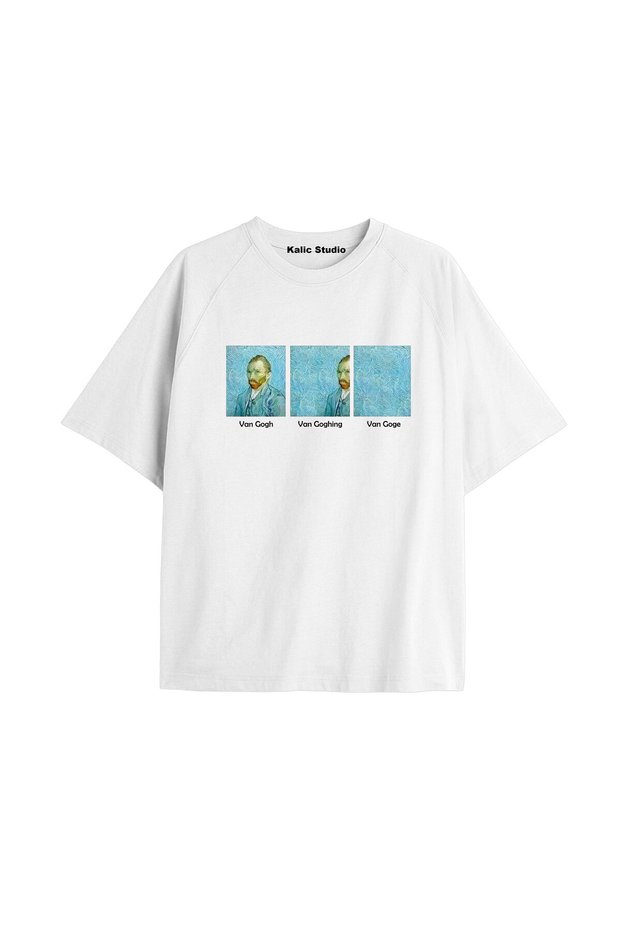 Unisex Van Gogh Printed Oversize T-shirt
