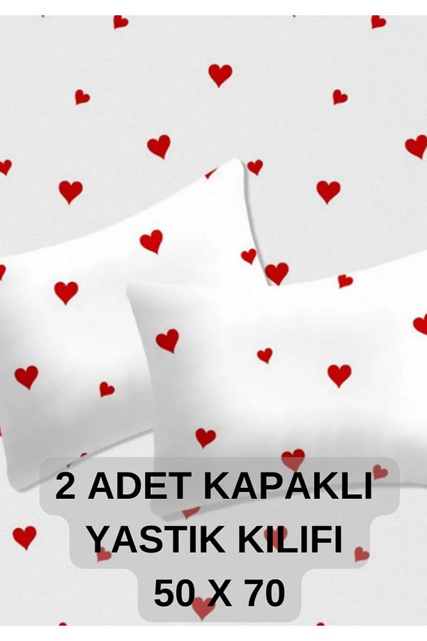 Basic  Kolay Ütülenir Çift Kişilik 2 Yastıklı Nevresim Seti 200 X 220 %100 Pamuk01202488yeni - 5