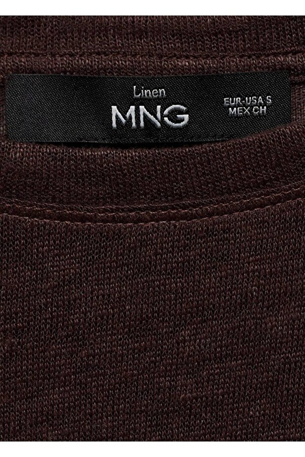 Regular kesim keten tişört - 5