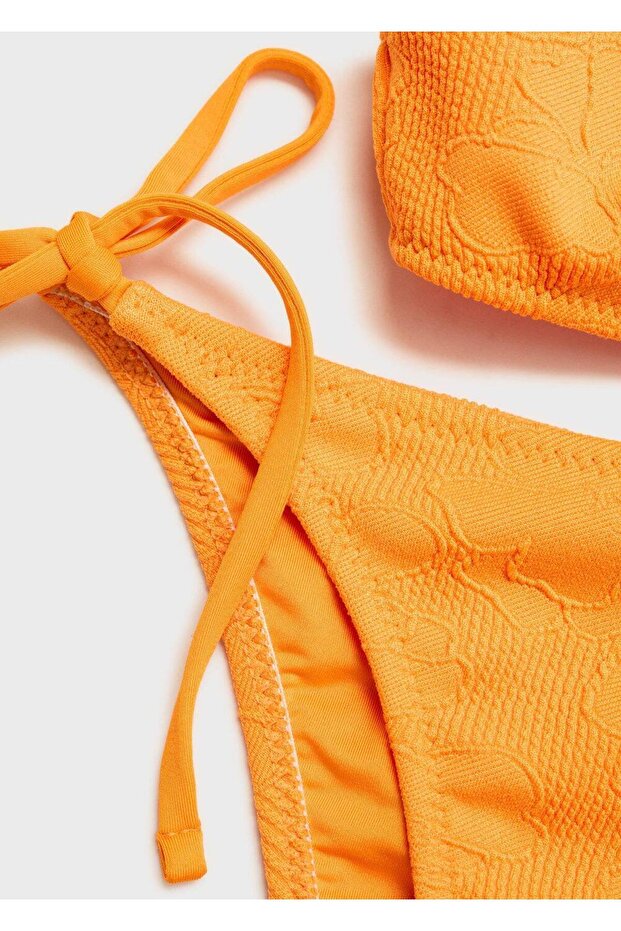 Çiçekli jakar bikini üstü - 6