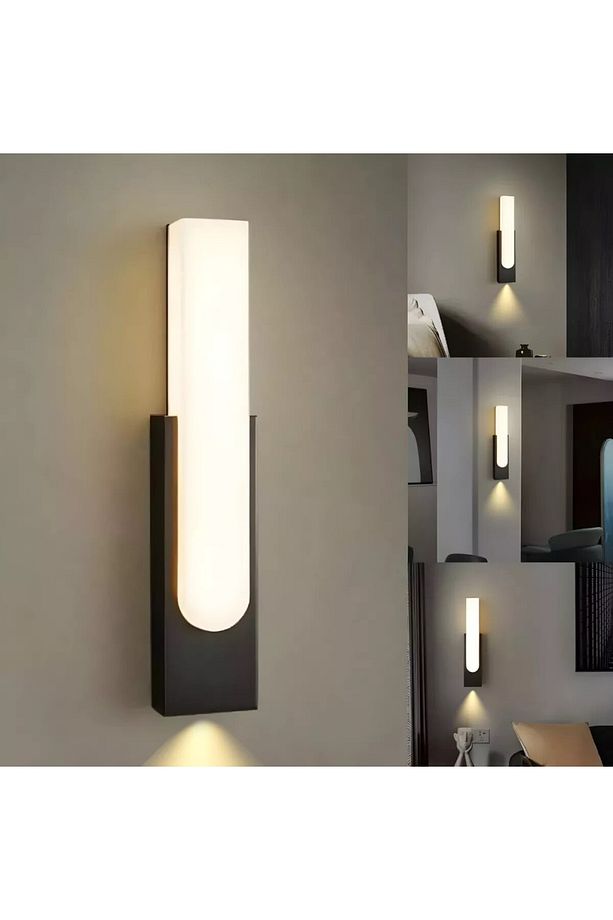 10 W Hawai İki Yönlü Led Duvar Aplik - Gün Işığı (3000K) - Siyah - IP54 - CT-7067 - 3