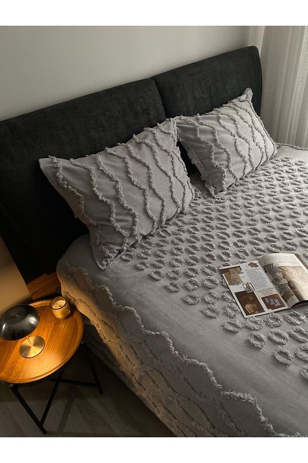 YATAK ÖRTÜSÜ SARAY MODEL 2 [GRİ ] - 4
