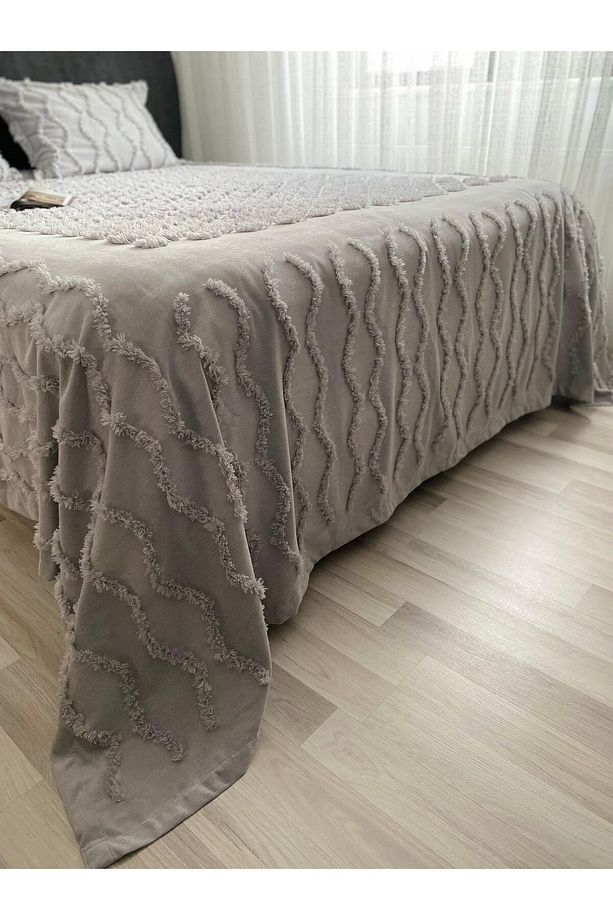 YATAK ÖRTÜSÜ SARAY MODEL 2 [GRİ ] - 2