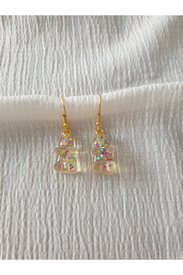 تيدي بير أقراط الايبوكسي - 1