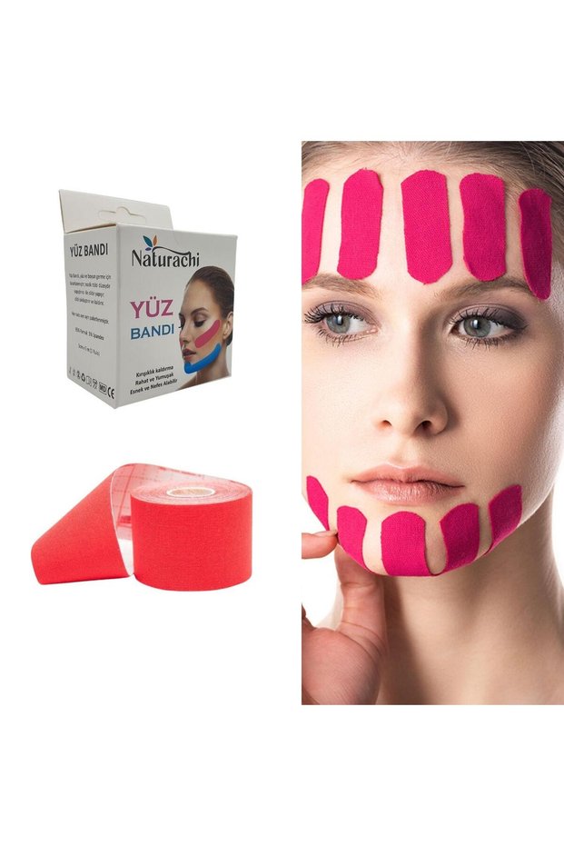 Beauty Tape Face Tape for Face Yoga Face Lift Tape Red Color