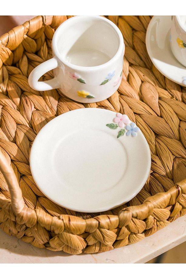 LCW HOME  Çiçek Desenli 2 Kişilik Seramik Kahve Fincan Takımı 90 Ml - 3