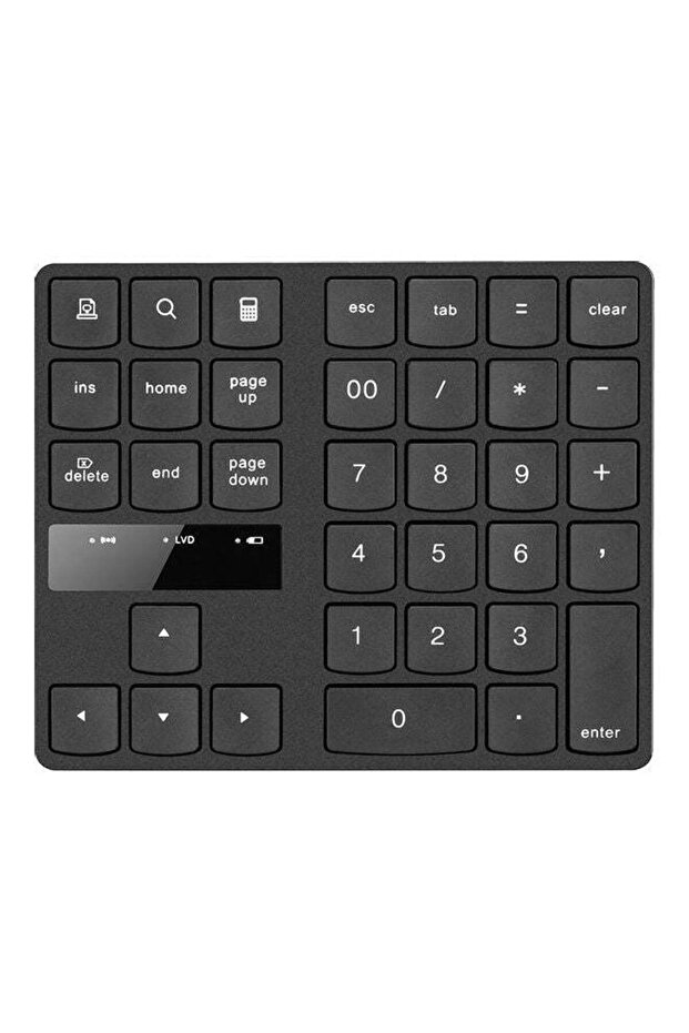 Portable Wireless Numeric Keyboard Black - 1