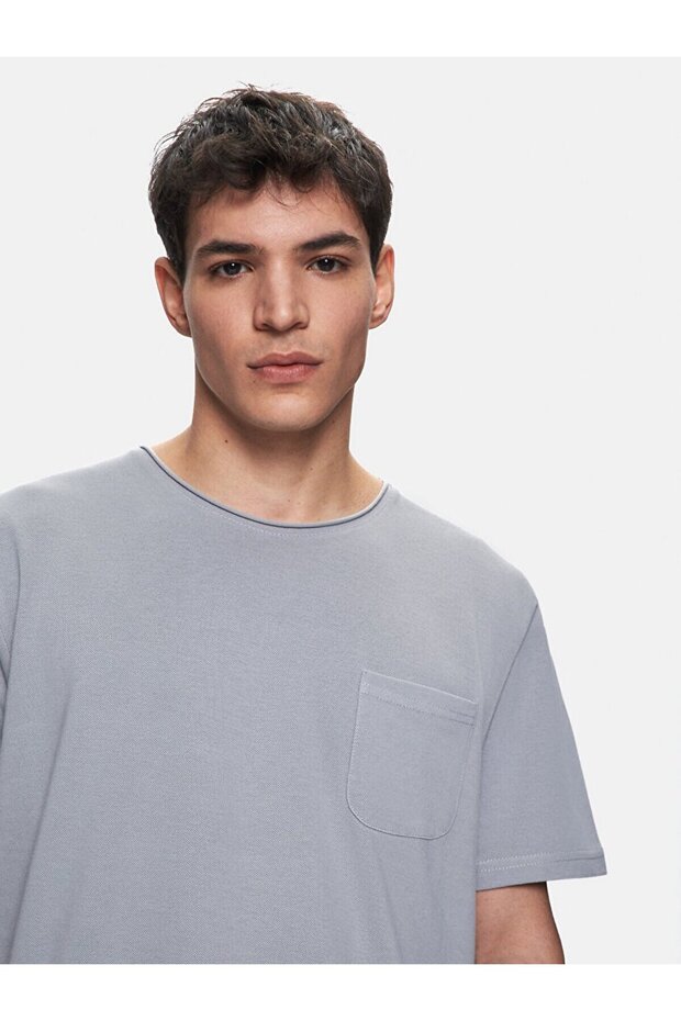 Regular Gri T-shırt - 4