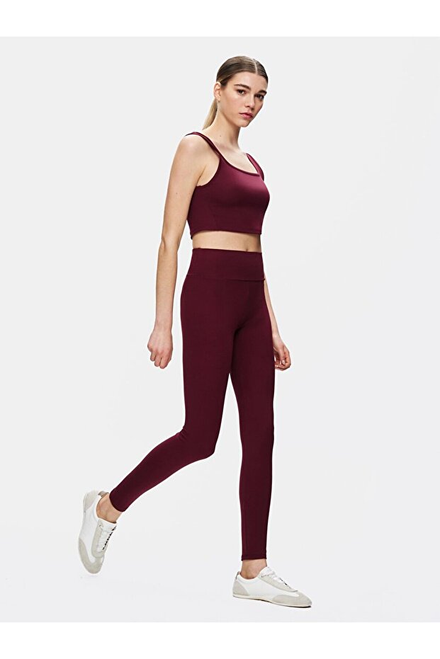 Basıc Slım Kırmızı Tayt - 6