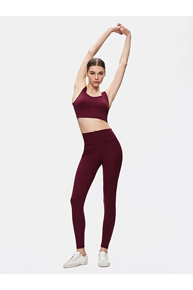 Basıc Slım Kırmızı Tayt - 1