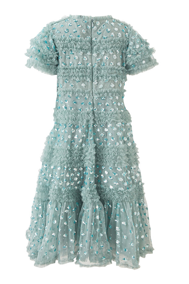 Çocuklar için Işıltılı Vivyan Elbise - 2