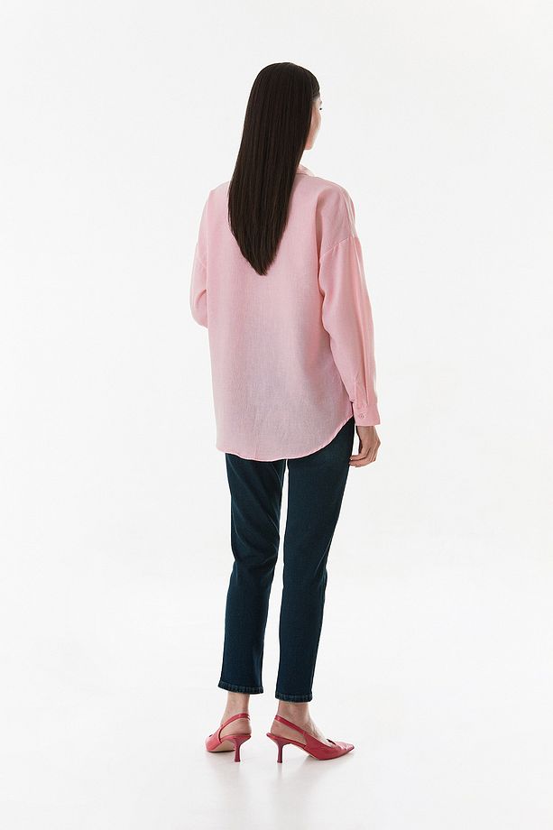 Basic Tek Cepli Oversize Gömlek - 5
