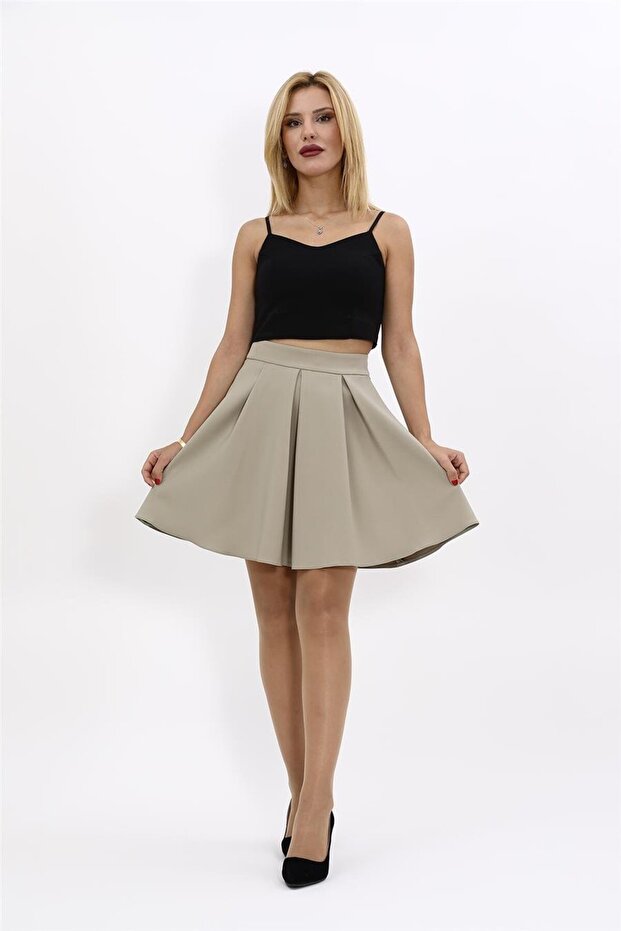 Kısa Kloş Etek-Bambu - 1