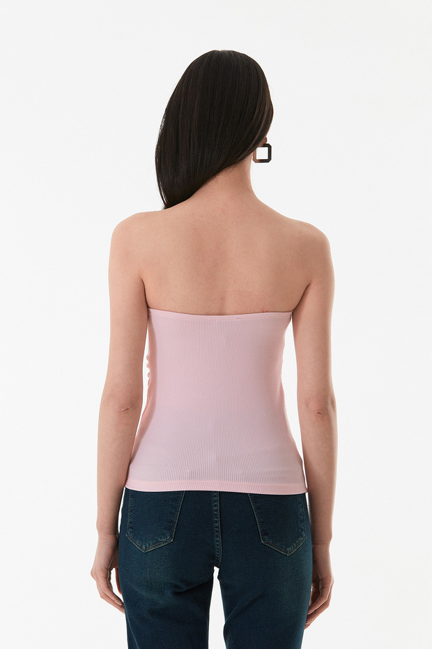 Basic Yanları Drapeli Straplez Büstiyer - 3