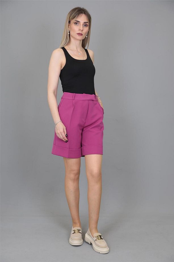 Duble Paça Şort-Fuşya - 3