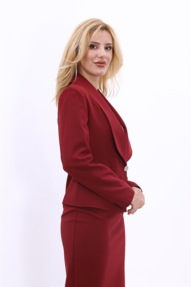 Mini Ceket-Bordo - 4