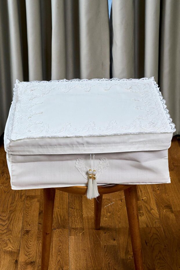 Keten Dantelli Hurç Bohça - 3