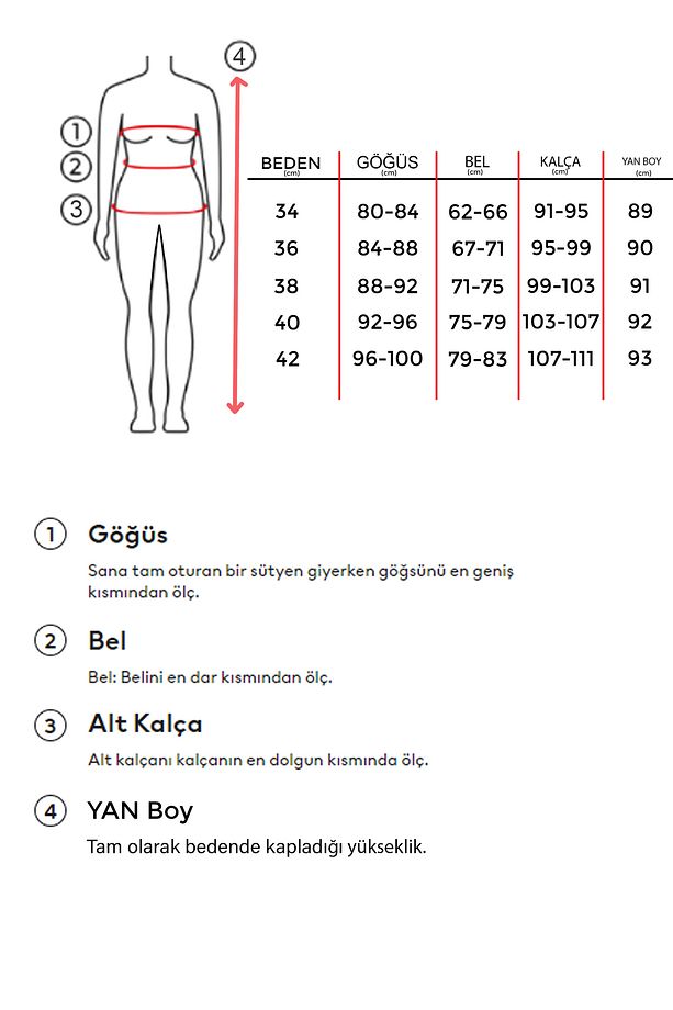Kadın Snow Kot Rengi Fermuarlı Çan Form Denim Elbise - 5