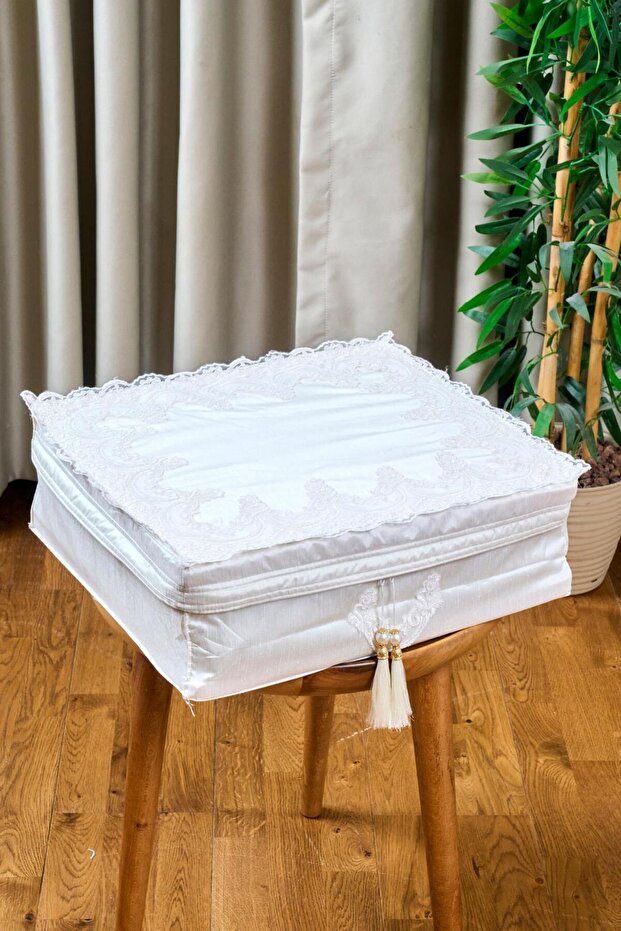 Keten Dantelli Hurç Bohça - 1