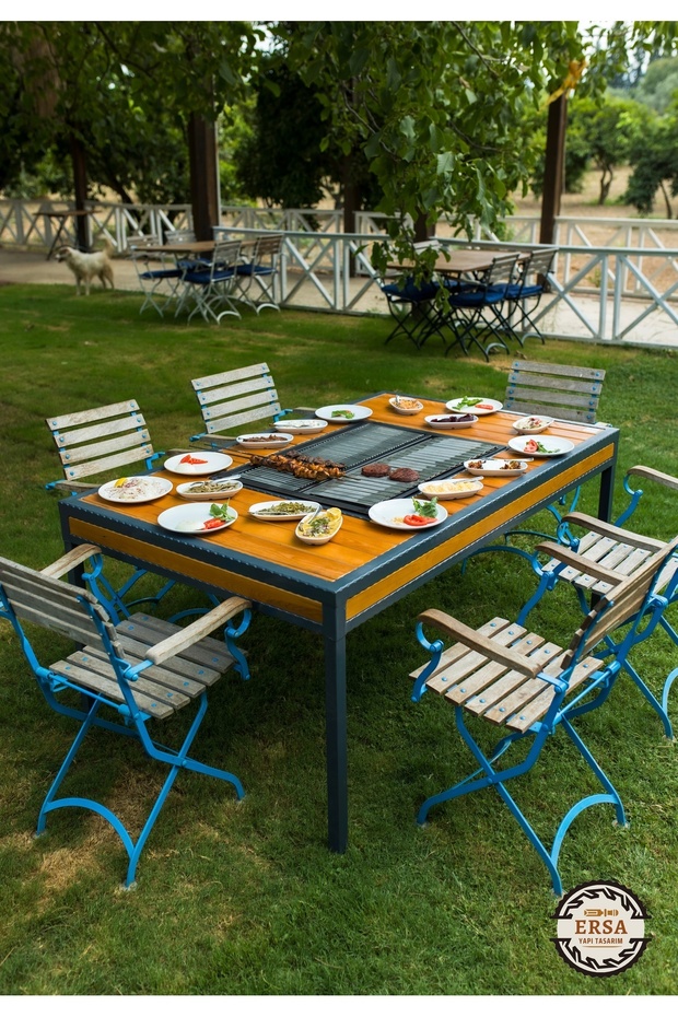 Özel Üretim Mangallı Masa - 1